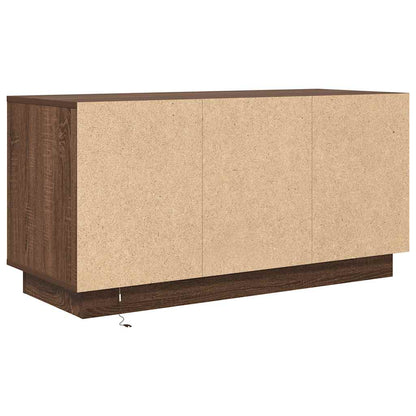 Tv-meubel met LED-verlichting 100x41x50 cm bruin eikenkleur