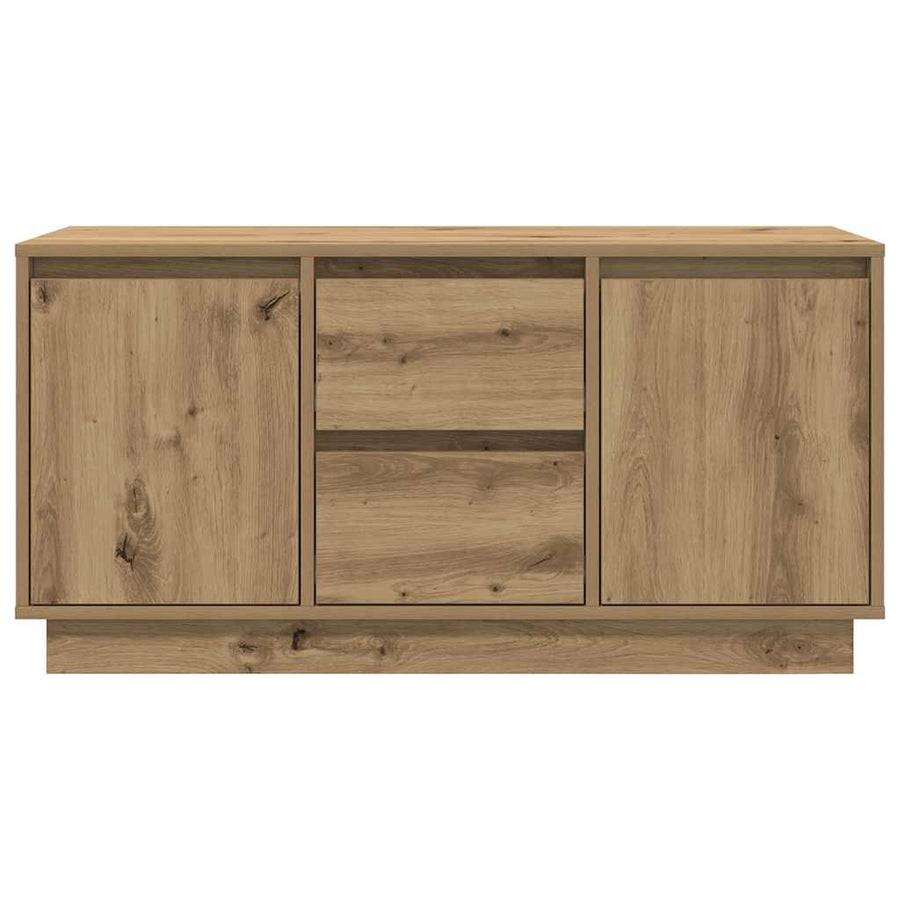 Tv-meubel met LED-verlichting 100x41x50 cm artisanaal eiken