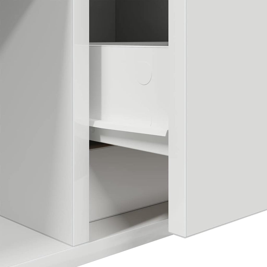 Tv-meubel 60x31x25,5 cm bewerkt hout wit