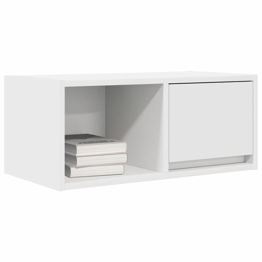 Tv-meubel 60x31x25,5 cm bewerkt hout wit