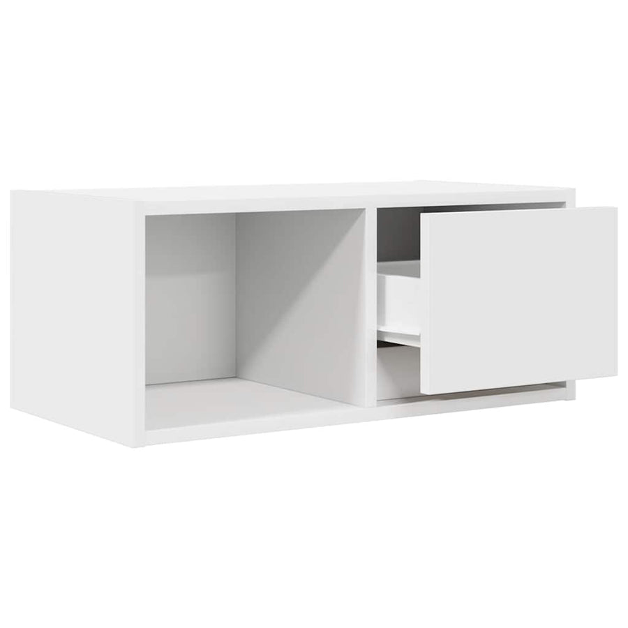 Tv-meubel 60x31x25,5 cm bewerkt hout wit