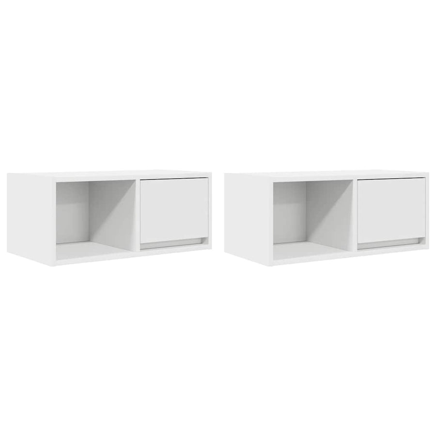 Tv-meubelen 2 st 60x31x25,5 cm bewerkt hout wit