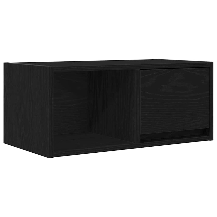 TV-meubel 60x31x25,5 cm spaanplaat zwart eikenkleurig