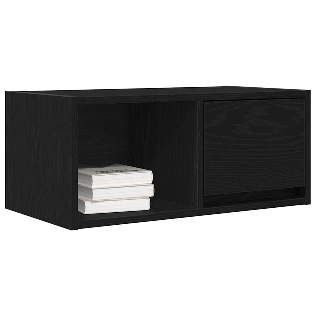 TV-meubel 60x31x25,5 cm spaanplaat zwart eikenkleurig