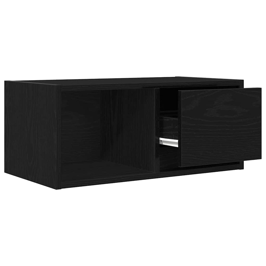 TV-meubel 60x31x25,5 cm spaanplaat zwart eikenkleurig