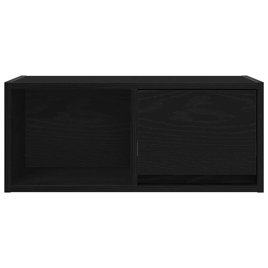 TV-meubel 60x31x25,5 cm spaanplaat zwart eikenkleurig