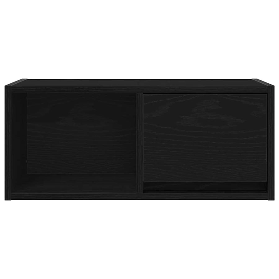 TV-meubel 60x31x25,5 cm spaanplaat zwart eikenkleurig