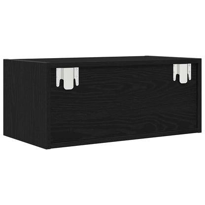 TV-meubel 60x31x25,5 cm spaanplaat zwart eikenkleurig