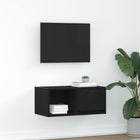 Tv-meubel 60x31x25,5 cm spaanplaat zwart eiken