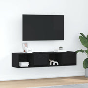 Tv-meubel 60x31x25,5 cm spaanplaat zwart eiken