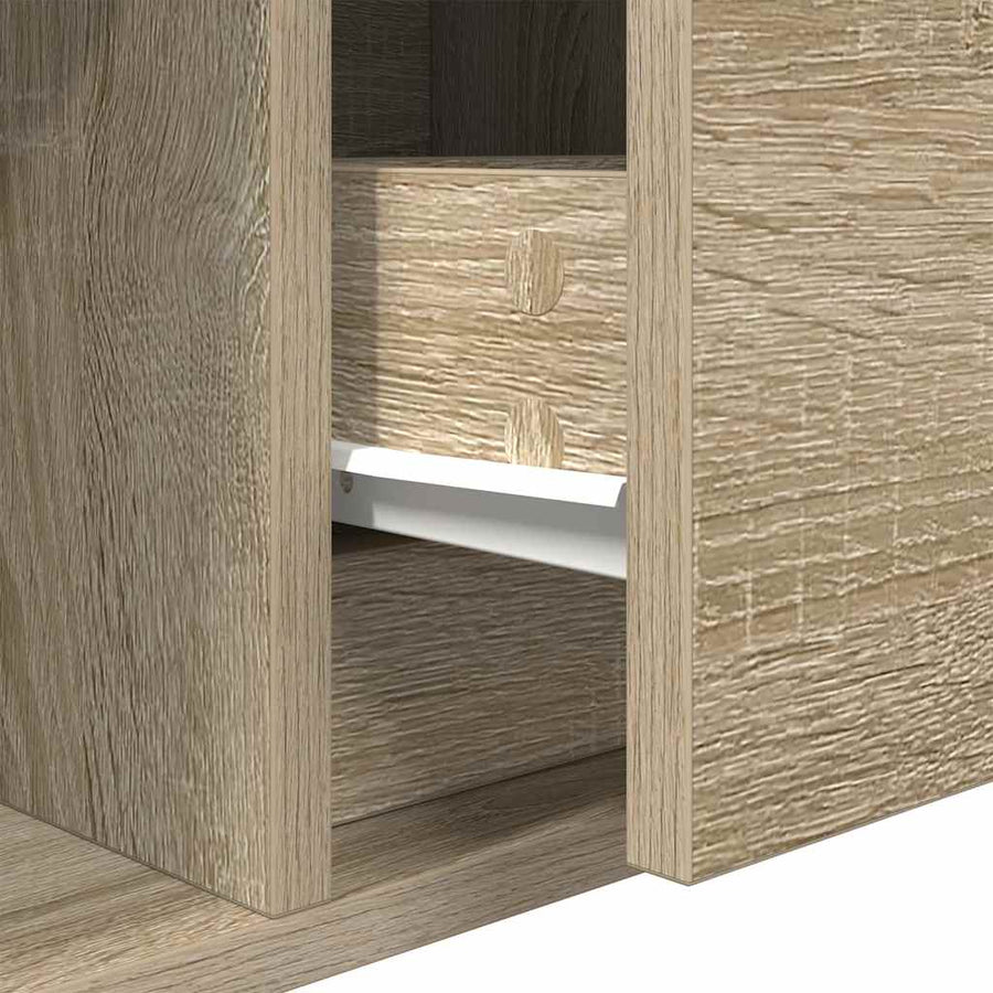 TV-meubel 60x31x25,5 cm bewerkt hout sonoma eikenkleurig