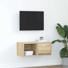 Tv-meubel 60x31x25,5 cm bewerkt hout sonoma eiken