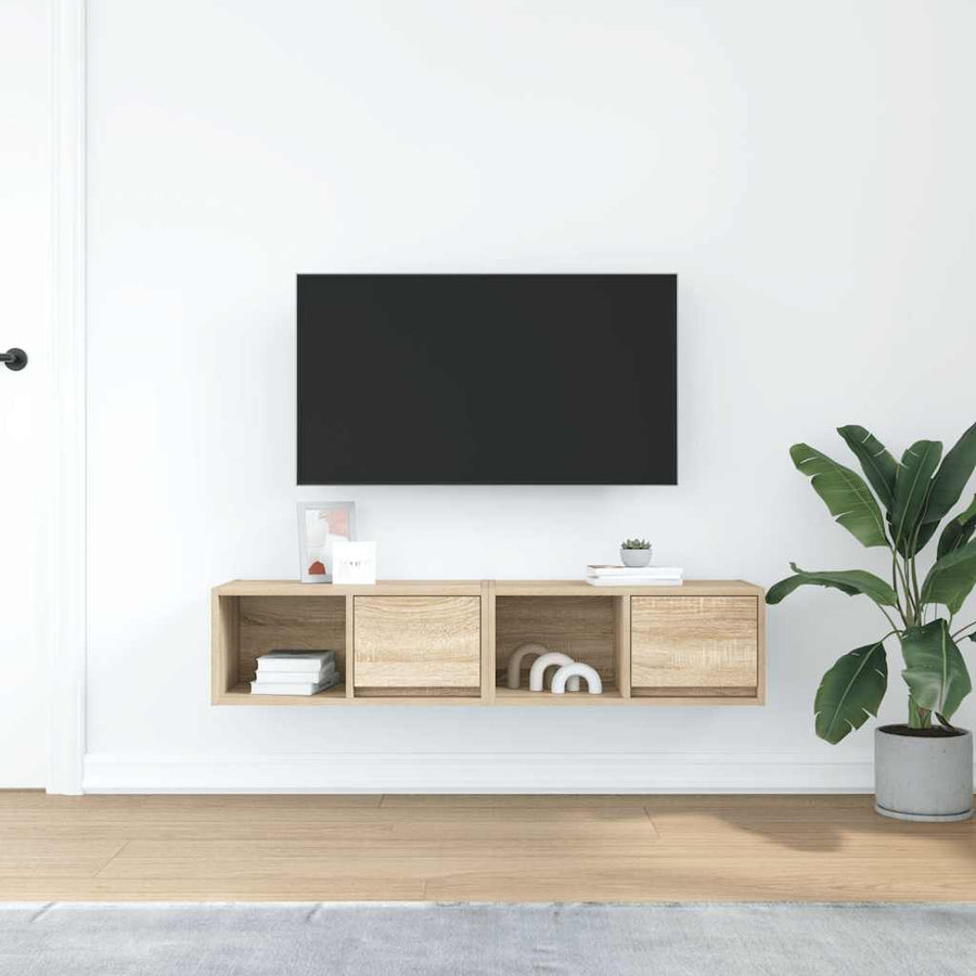 Tv-meubelen 2 st 60x31x25,5 cm bewerkt hout sonoma eikenkleurig