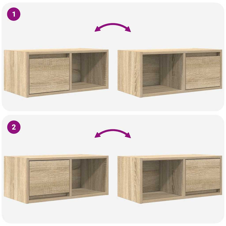 Tv-meubelen 2 st 60x31x25,5 cm bewerkt hout sonoma eikenkleurig