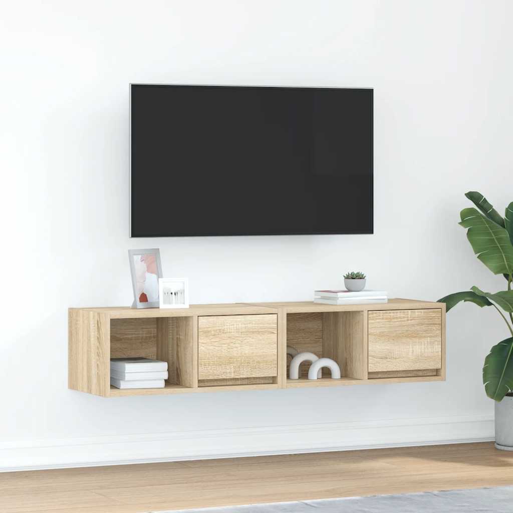 Tv-meubelen 2 st 60x31x25,5 cm bewerkt hout sonoma eikenkleurig