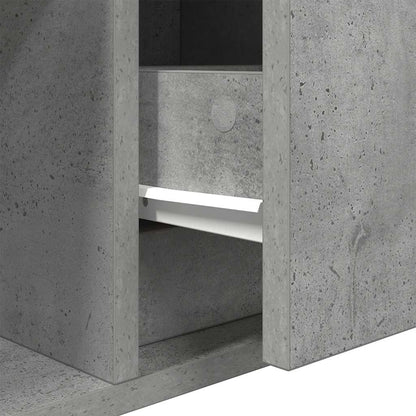 TV-meubel 60x31x25,5 cm bewerkt hout betongrijs