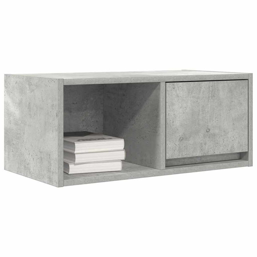TV-meubel 60x31x25,5 cm bewerkt hout betongrijs