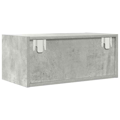 TV-meubel 60x31x25,5 cm bewerkt hout betongrijs