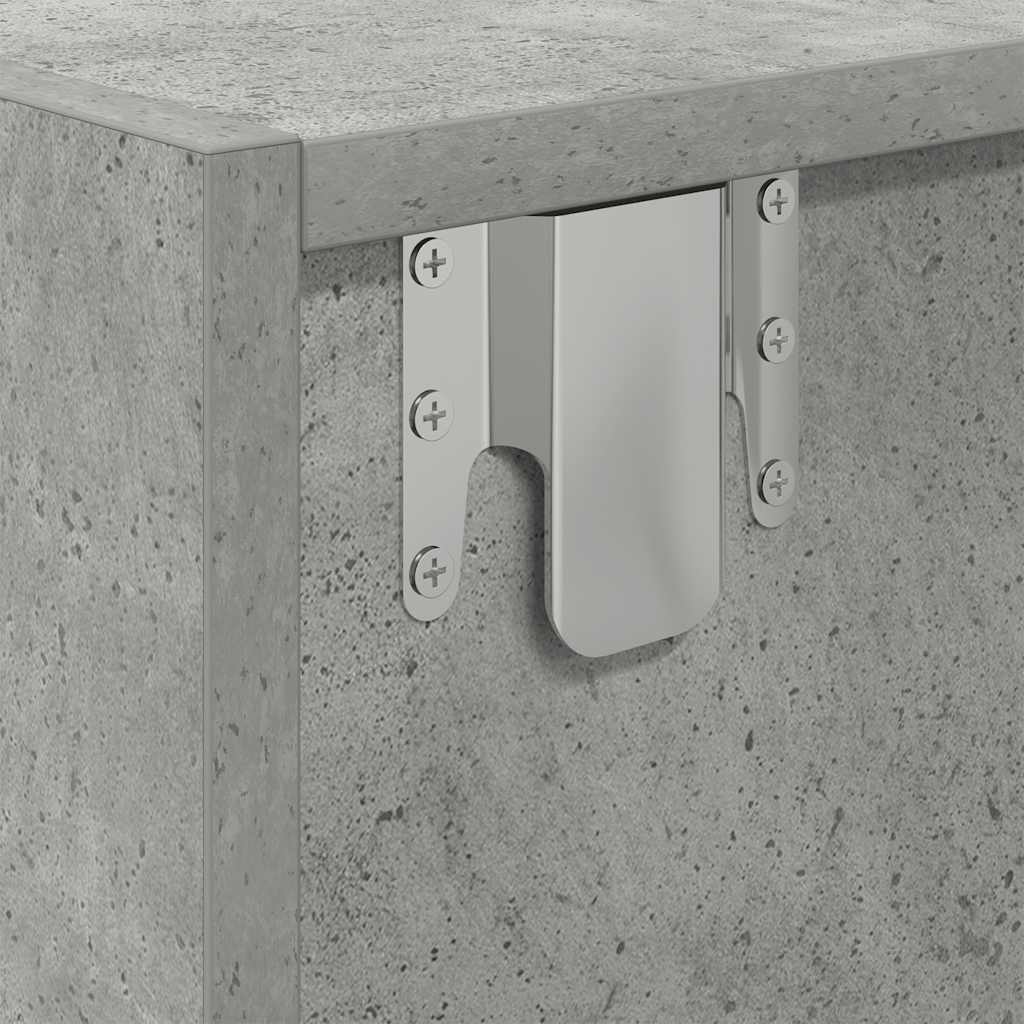 TV-meubel 60x31x25,5 cm bewerkt hout betongrijs