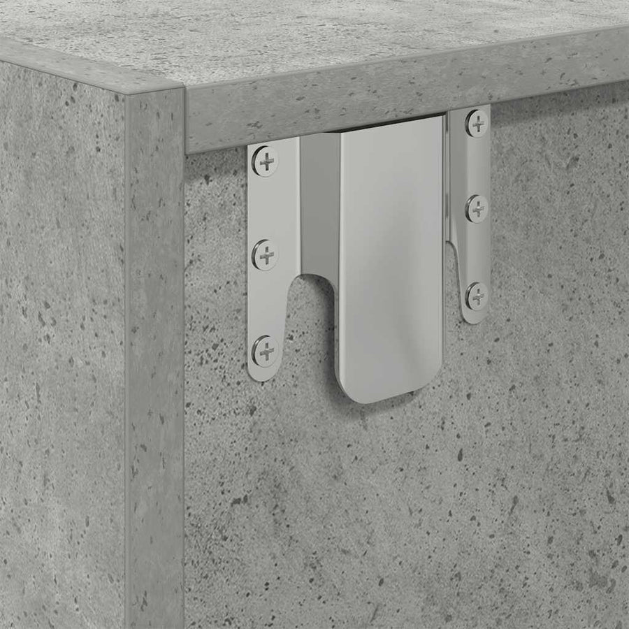 TV-meubel 60x31x25,5 cm bewerkt hout betongrijs