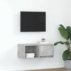 TV-meubel 60x31x25,5 cm bewerkt hout betongrijs