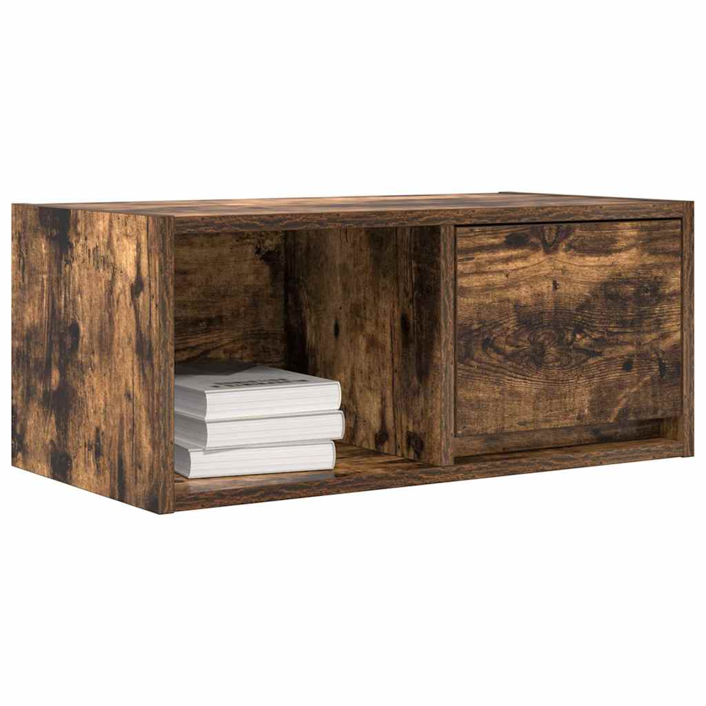 TV-meubel 60x31x25,5 cm bewerkt hout gerookt eikenkleurig