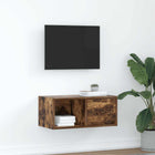 Tv-meubel 60x31x25,5 cm bewerkt hout gerookt eiken