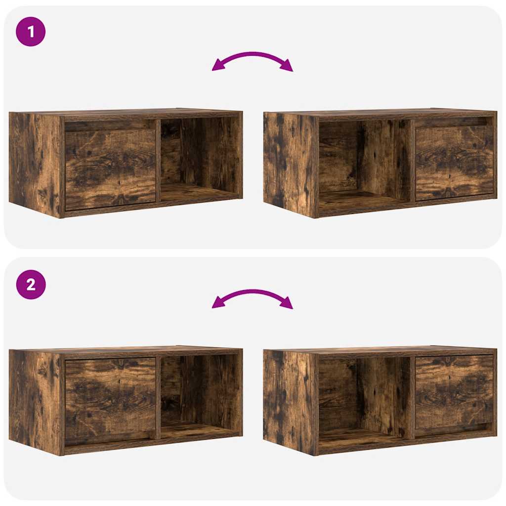 Tv-meubelen 2 st 60x31x25,5 cm bewerkt hout gerookt eikenkleur
