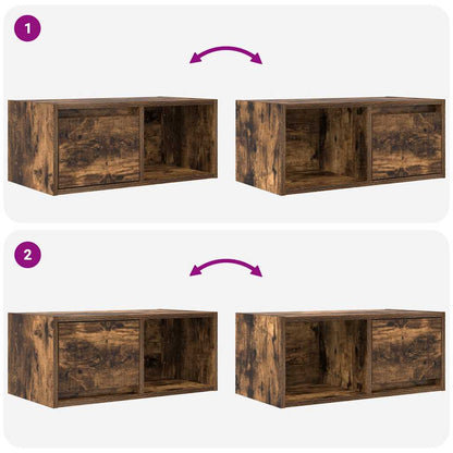 Tv-meubelen 2 st 60x31x25,5 cm bewerkt hout gerookt eikenkleur
