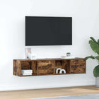 Tv-meubel 60x31x25,5 cm bewerkt hout gerookt eikenkleur