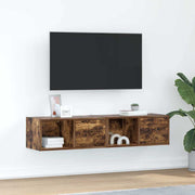 Tv-meubel 60x31x25,5 cm bewerkt hout gerookt eikenkleur