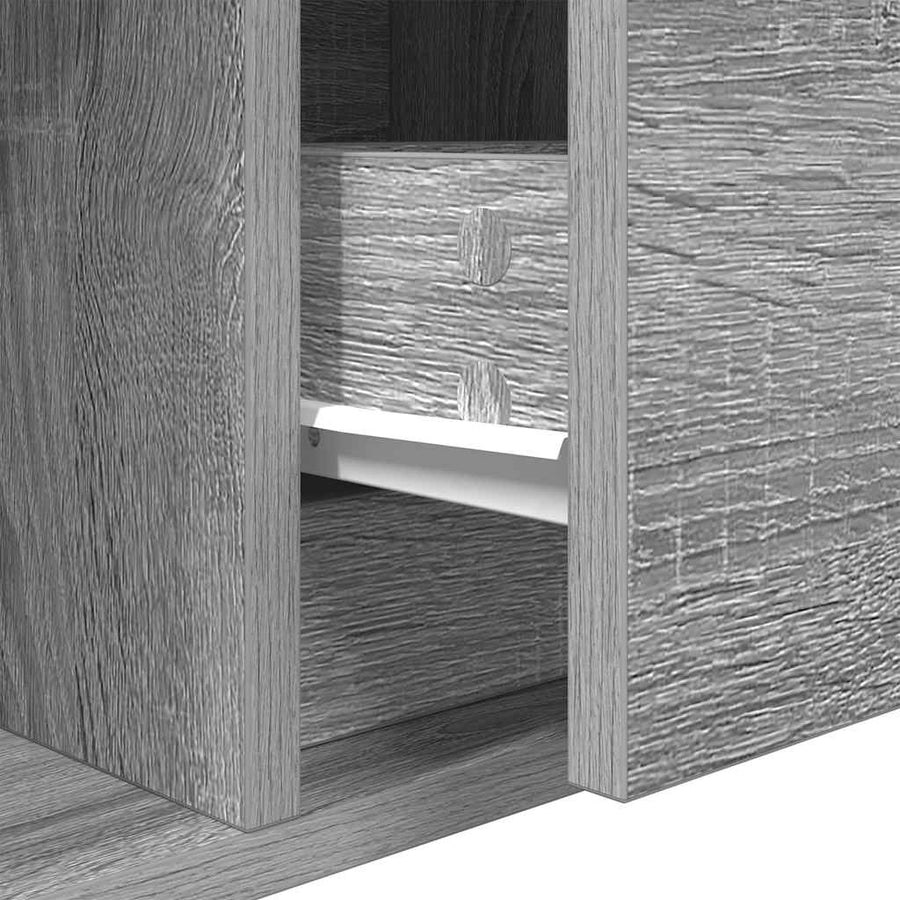 TV-meubel 60x31x25,5 cm bewerkt hout grijs sonoma eikenkleurig