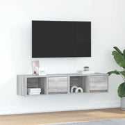 Tv-meubel 60x31x25,5 cm bewerkt hout grijs