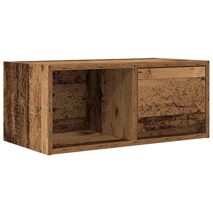 TV-meubel 60x31x25,5 cm bewerkt hout oud houtkleurig
