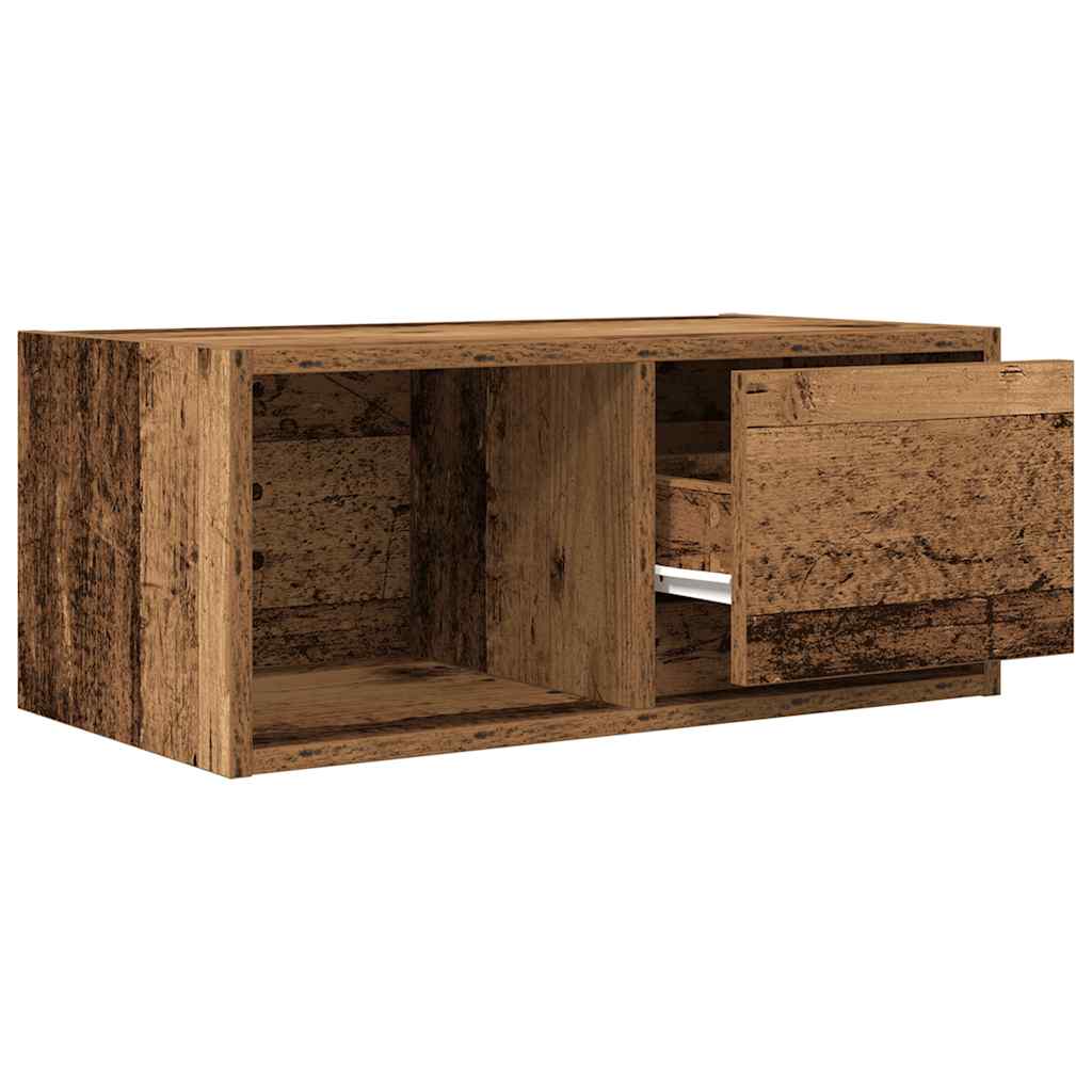 TV-meubel 60x31x25,5 cm bewerkt hout oud houtkleurig