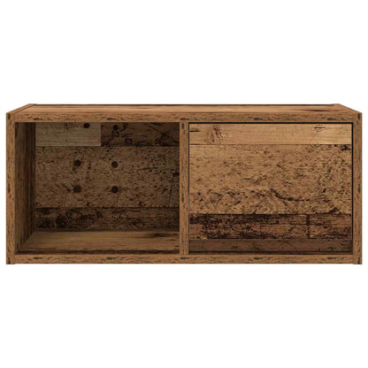 TV-meubel 60x31x25,5 cm bewerkt hout oud houtkleurig