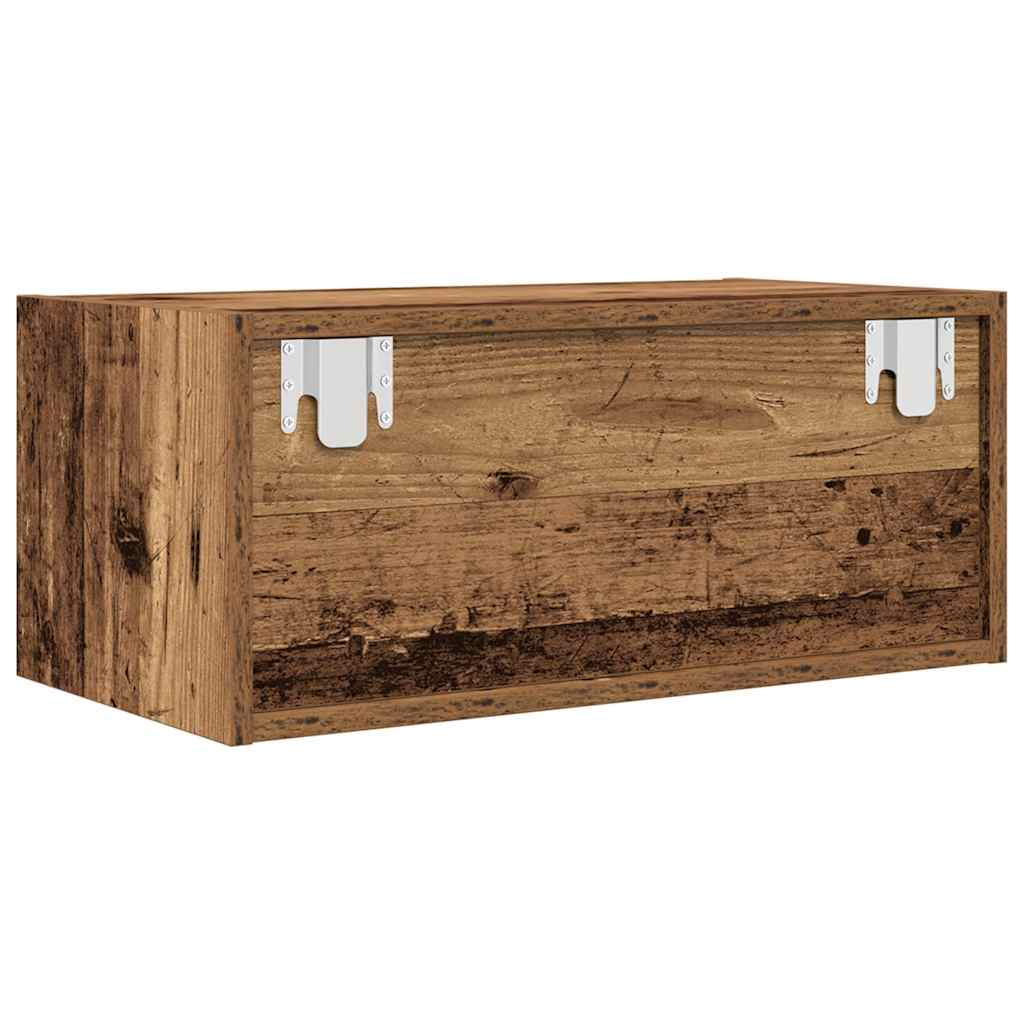 TV-meubel 60x31x25,5 cm bewerkt hout oud houtkleurig