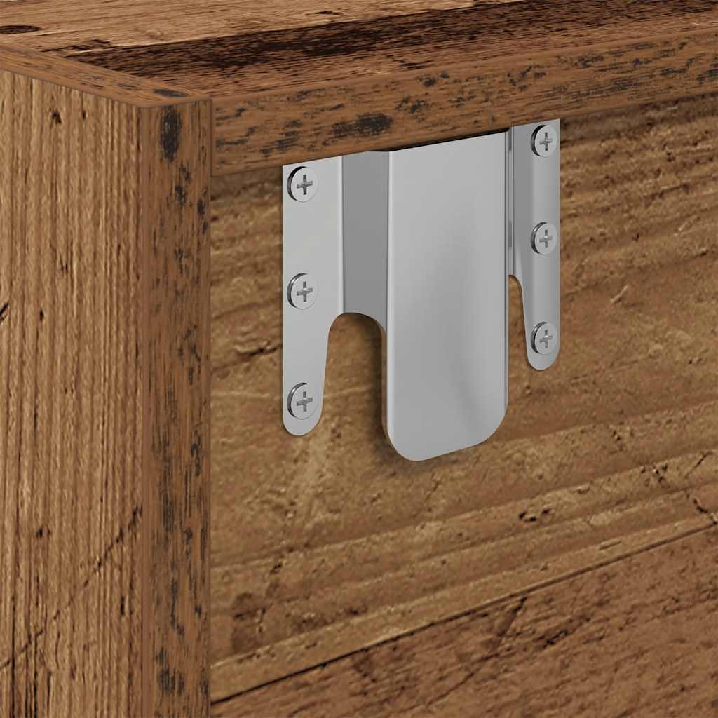 TV-meubel 60x31x25,5 cm bewerkt hout oud houtkleurig