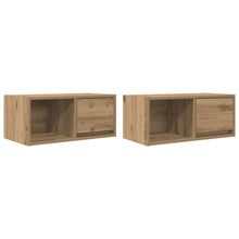 Tv-meubelen 2 st 60x31x25,5 cm bewerkt hout artisanaal eiken