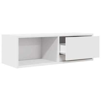 TV-meubel 80x31x25,5 cm bewerkt hout wit