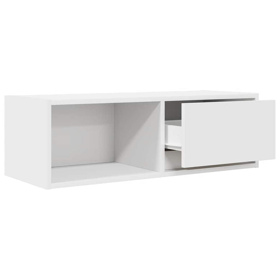 TV-meubel 80x31x25,5 cm bewerkt hout wit