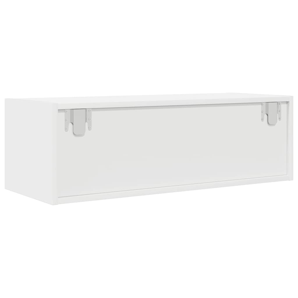 TV-meubel 80x31x25,5 cm bewerkt hout wit