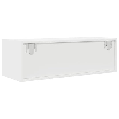 TV-meubel 80x31x25,5 cm bewerkt hout wit