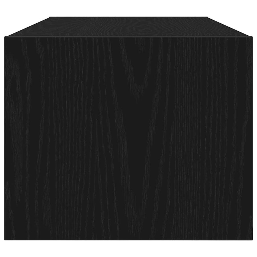 TV-meubel 80x31x25,5 cm spaanplaat zwart eikenkleurig