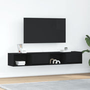 Tv-kasten 2 st 80x31x25,5 cm spaanplaat zwart eiken