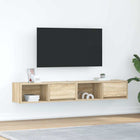 Tv-meubels 2 st 80x31x25,5 cm bewerkt hout sonoma eiken