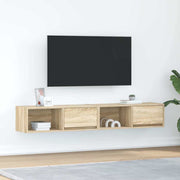 Tv-meubels 2 st 80x31x25,5 cm bewerkt hout sonoma eiken
