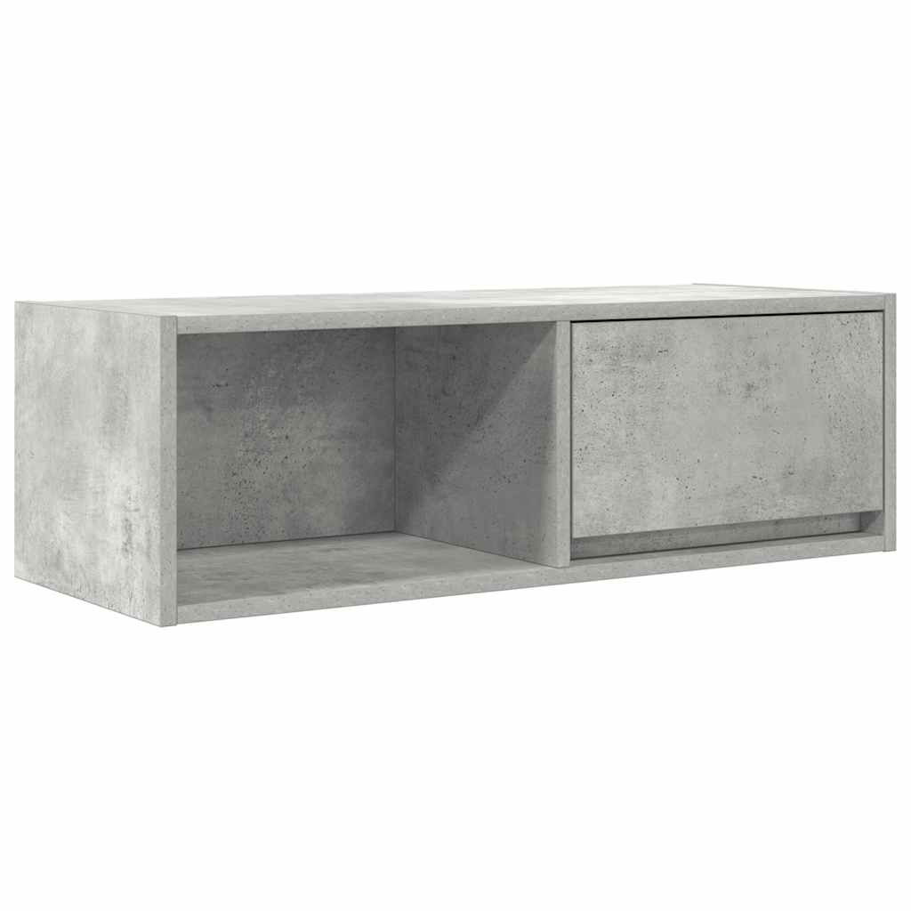 Tv-meubel 80x31x25,5 cm bewerkt hout betongrijs