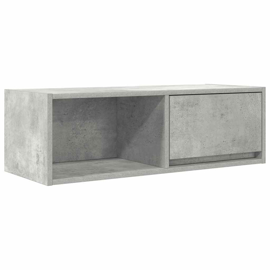 Tv-meubel 80x31x25,5 cm bewerkt hout betongrijs