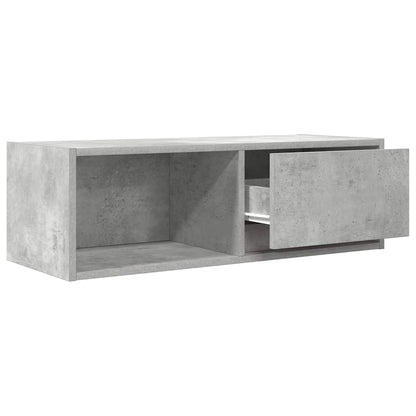 Tv-meubel 80x31x25,5 cm bewerkt hout betongrijs